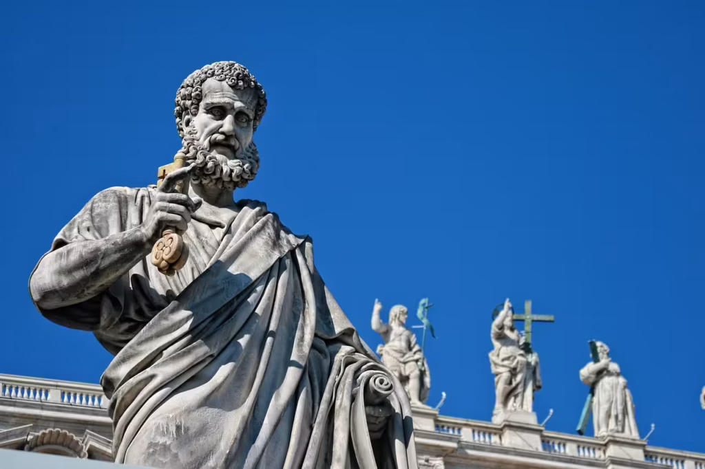 Saint pierre, statue, sculpture, art, artwork, art installation, stone sculpture, italy, rome, vatican, statue, italy,…