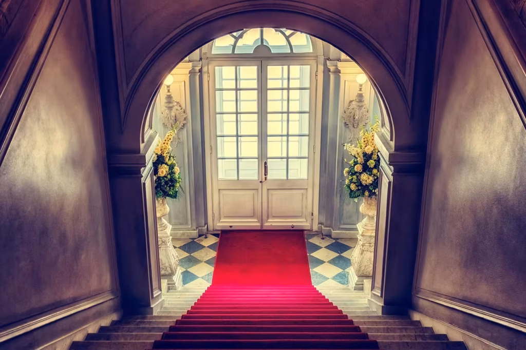Staircase, foyer, residence, stairs, red carpet, luxury, architecture, indoors, staircase, stairs, red carpet, red…